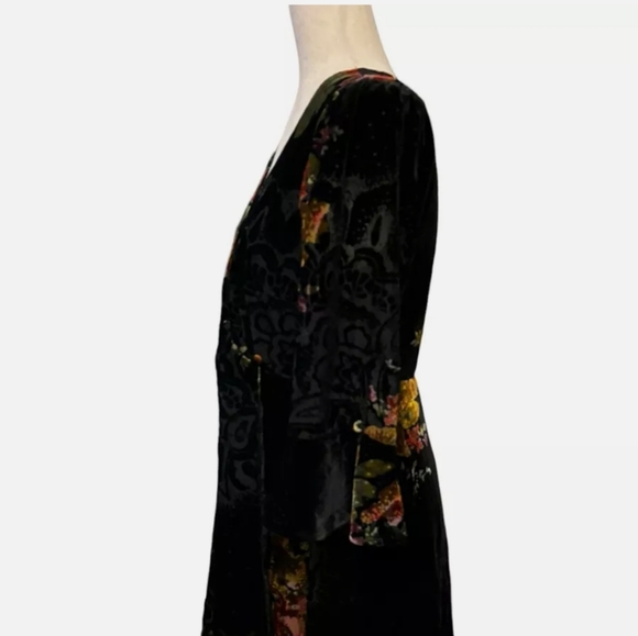 NWT Free People "Time On Your Side" floral Boho mini dress Black Small - Picture 6 of 8